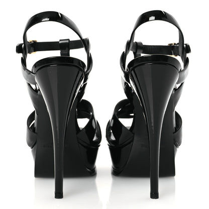 Saint Laurent Patent Tribute 105 Platform Sandals 37 Black 6 of 14