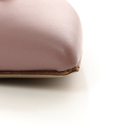Valentino Garavani Calfskin Nappa Rockstud Cage Ballerina Flats 35 Grey Pink Poudre 10 of 12