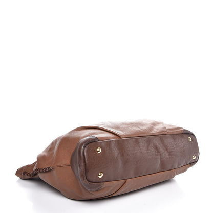 MCM Calfskin Shopper Tote Brown 4 of 9