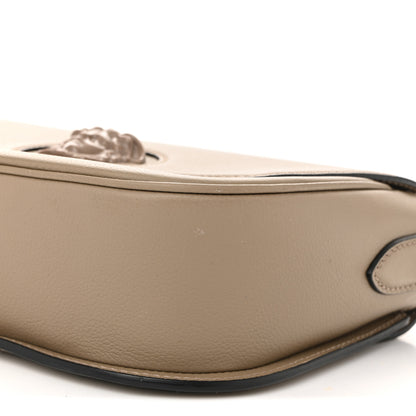 Versace Grained Calfskin La Medusa Flap Shoulder Bag Taupe 9 of 13
