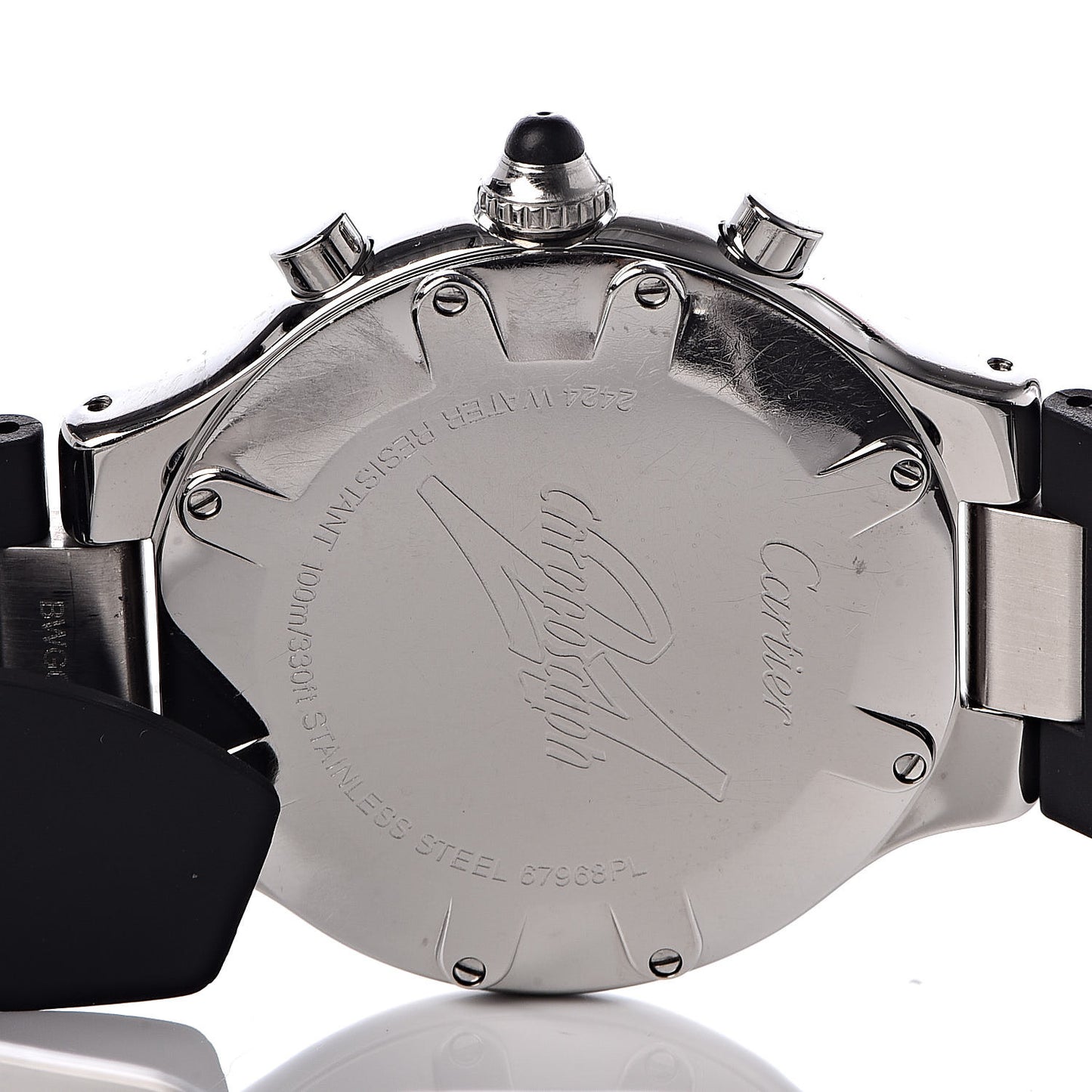 Stainless Steel Rubber 38mm Must 21 Chronoscaph Quartz Watch Black