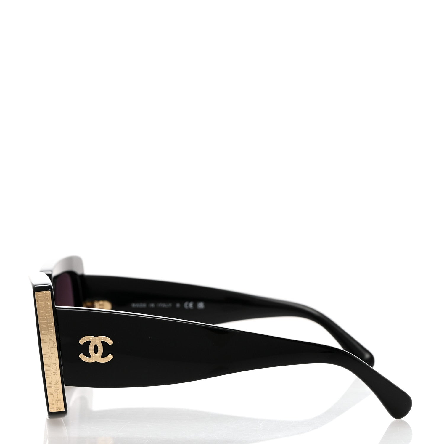 Chanel Acetate Rectangle Sunglasses 5435 Black 3 of 8