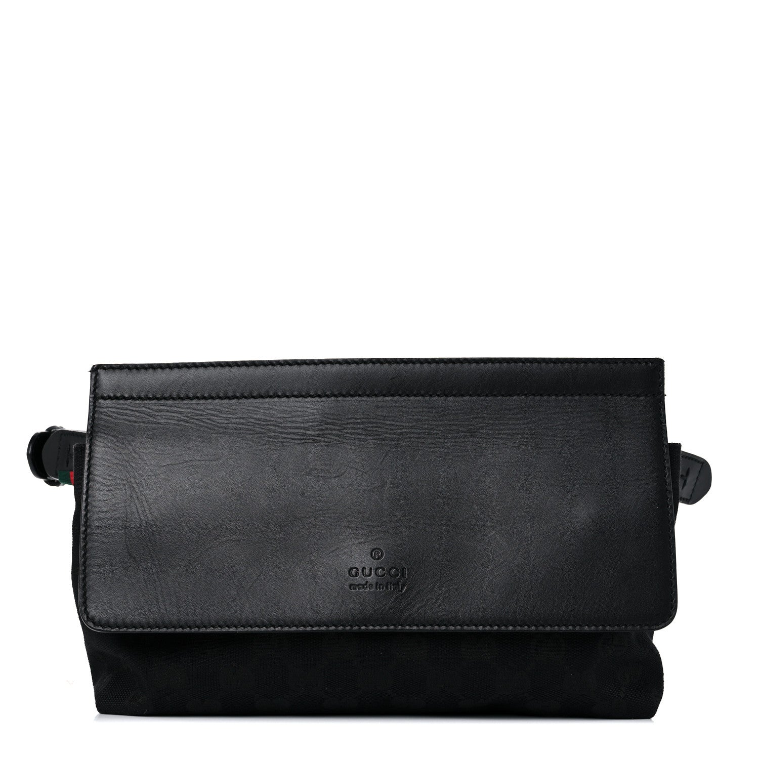 Gucci Calfskin Monogram Belt Bag Black 1 of 16