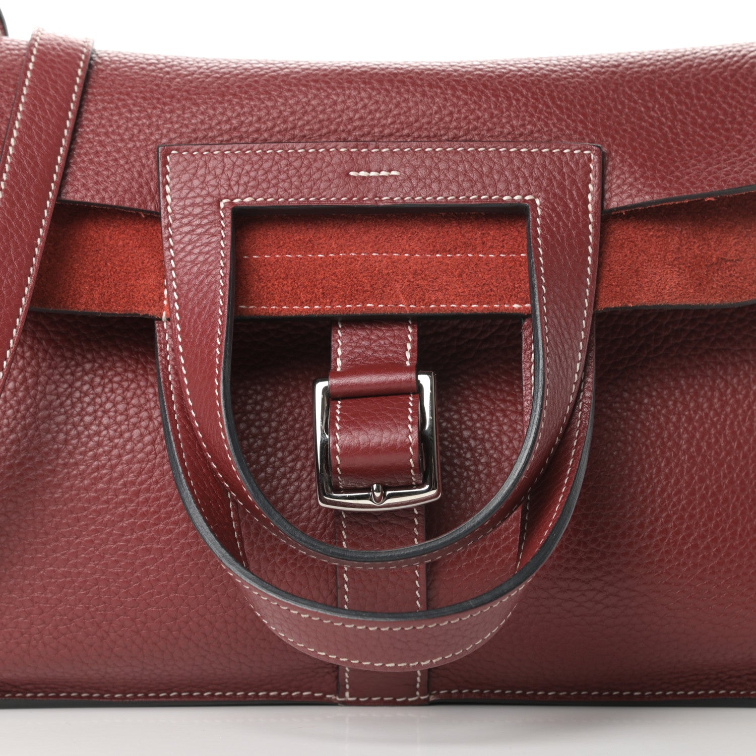 Hermes Taurillon Clemence Halzan 31 GM Rouge Grenat 10 of 14