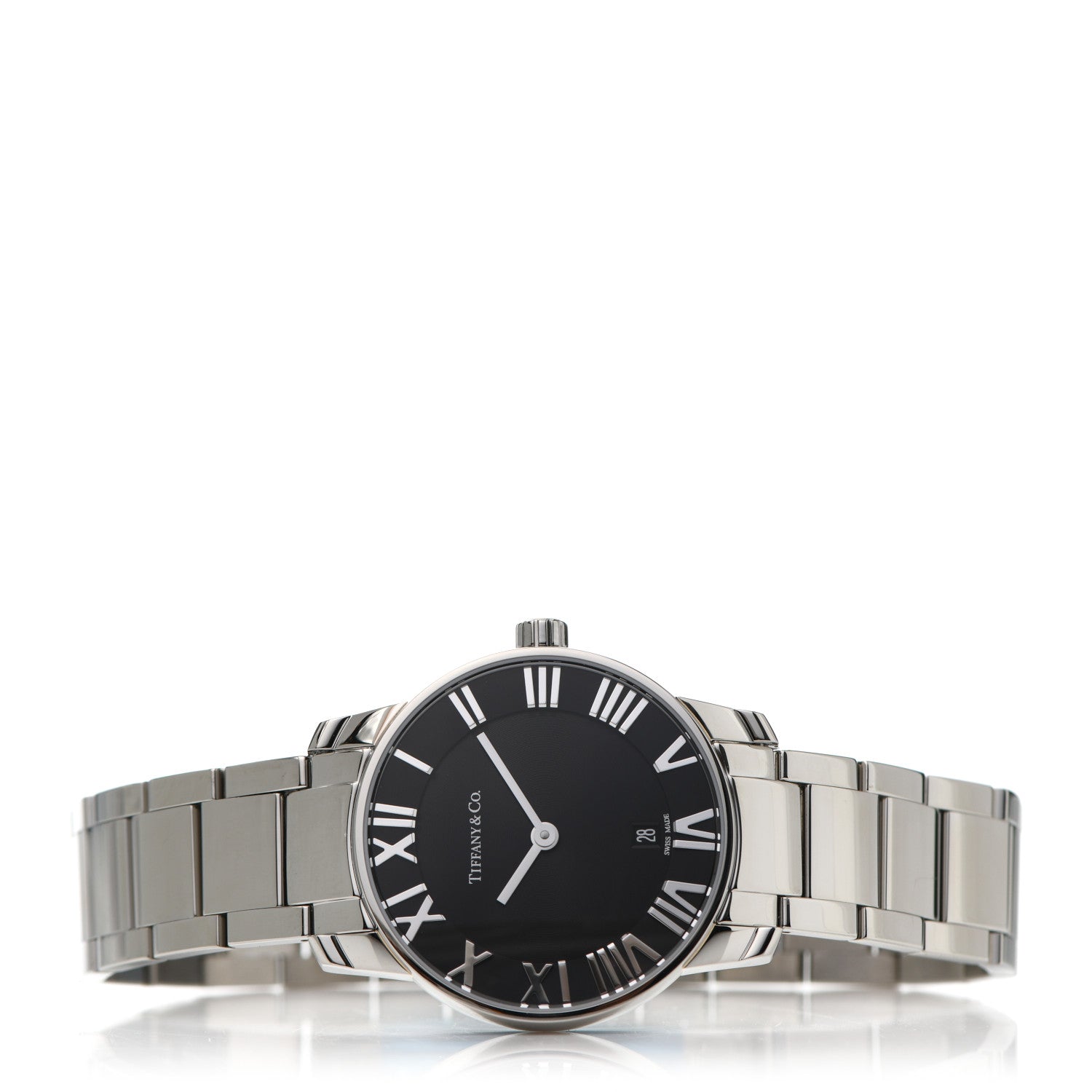 Tiffany Stainless Steel 29mm Atlas 2-Hand Quartz Watch Black 2 of 5