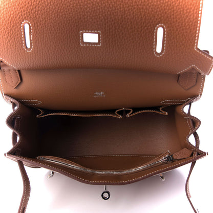 Hermes Taurillon Clemence Jypsiere 28 Gold 5 of 10