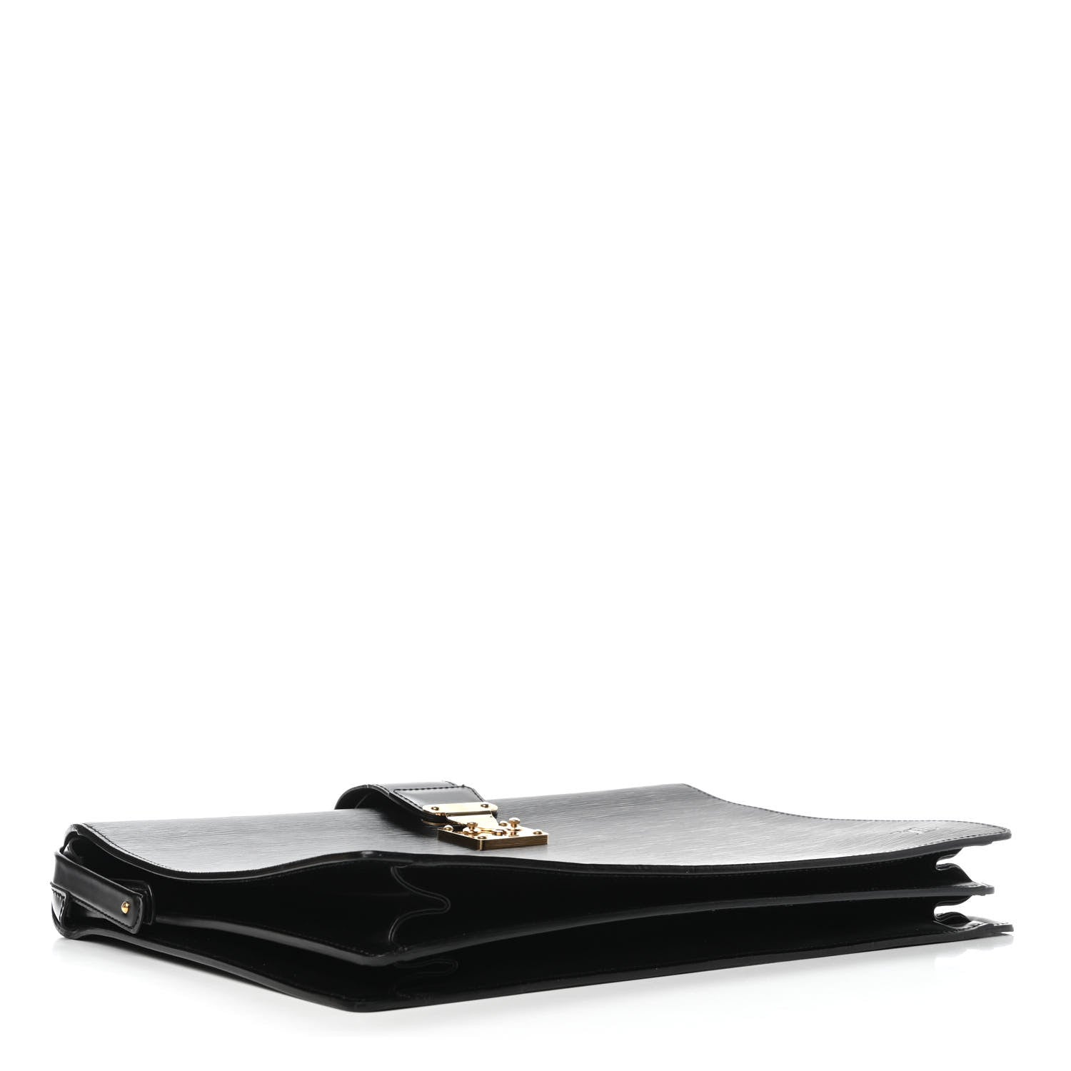 Louis Vuitton Epi Serviette Fermoir Briefcase Black 3 of 5