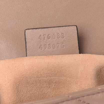 Gucci Calfskin Matelasse Super Mini GG Marmont Shoulder Bag Porcelain Rose 7 of 13