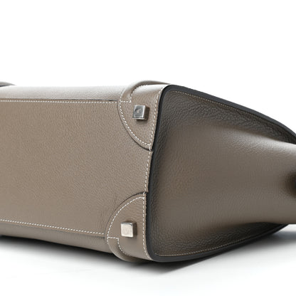 Celine Drummed Calfskin Micro Luggage Souris 8 of 9