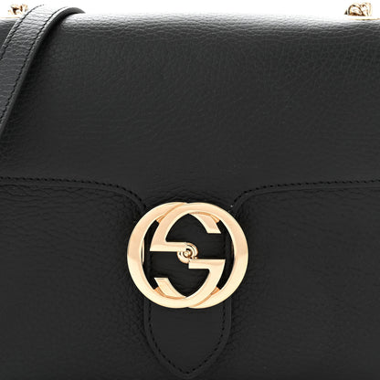 Gucci Dollar Calfskin Small Interlocking G Shoulder Bag Black 8 of 10