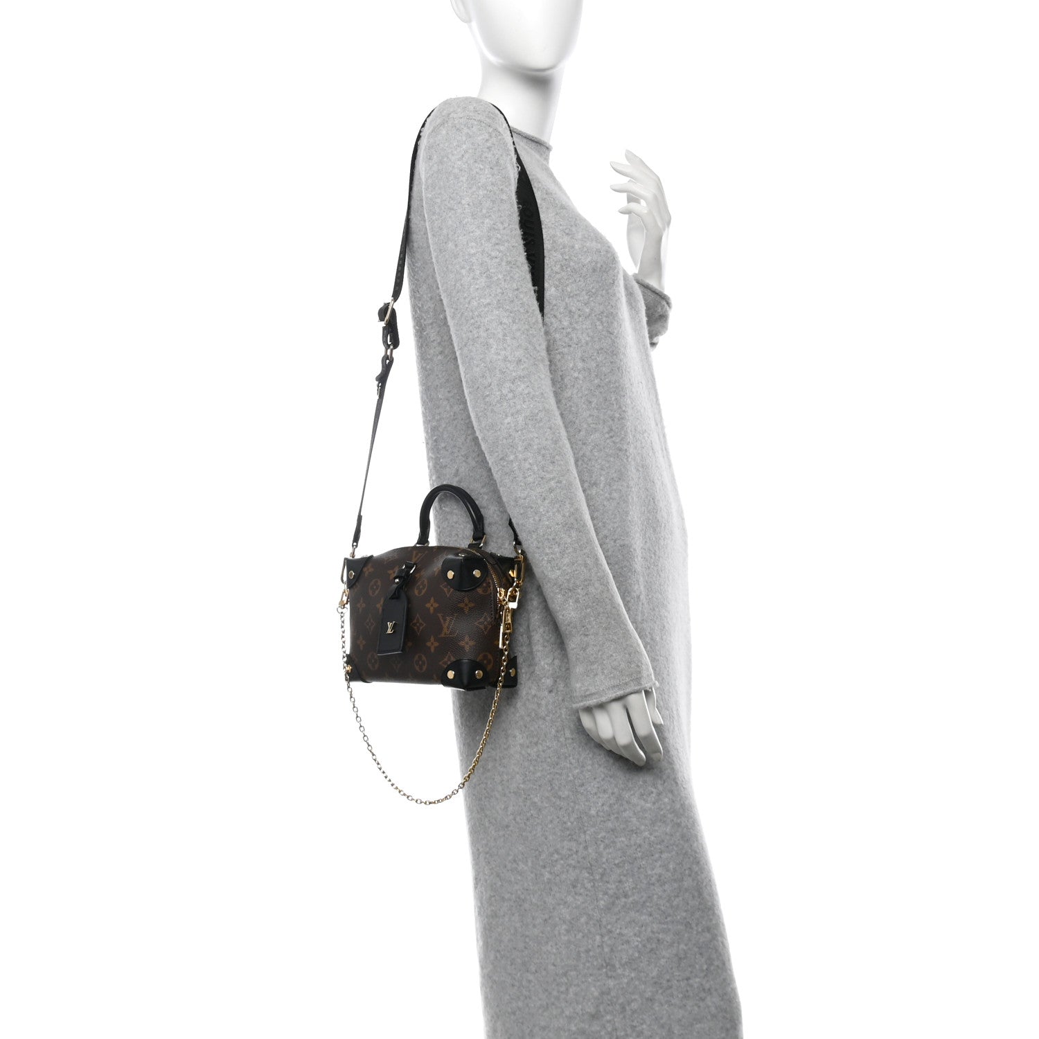 Louis Vuitton Monogram Petite Malle Souple Black 2 of 8