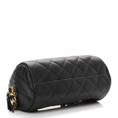 Chanel Caviar Quilted Small Fashion Therapy Bowling Bag Black 3 of 10