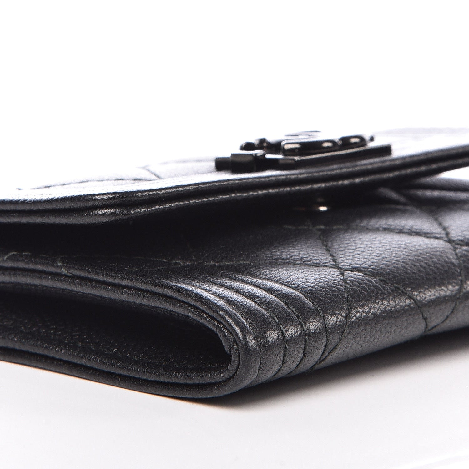 Chanel Caviar Quilted Boy Flap Card Holder So Black 9 of 11