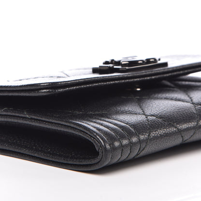 Chanel Caviar Quilted Boy Flap Card Holder So Black 9 of 11