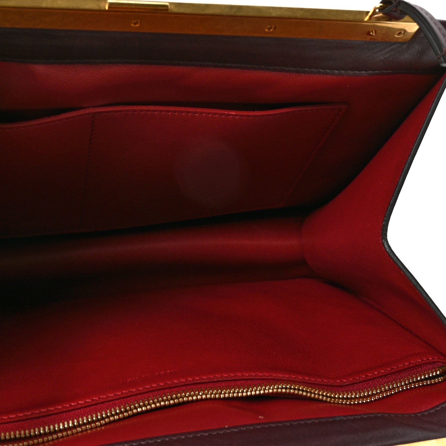 Patina Box Calfskin Medium Clasp Bag Bordeaux