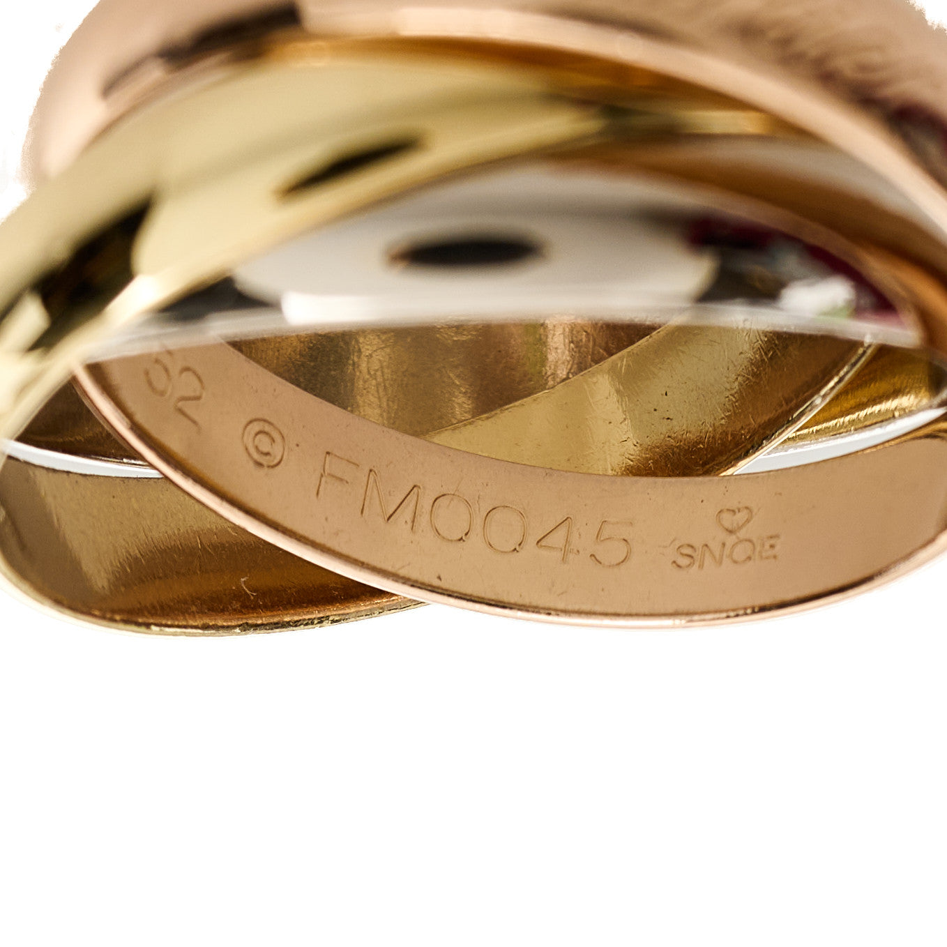 18K Pink Yellow White Gold Classic Trinity Ring 52 6