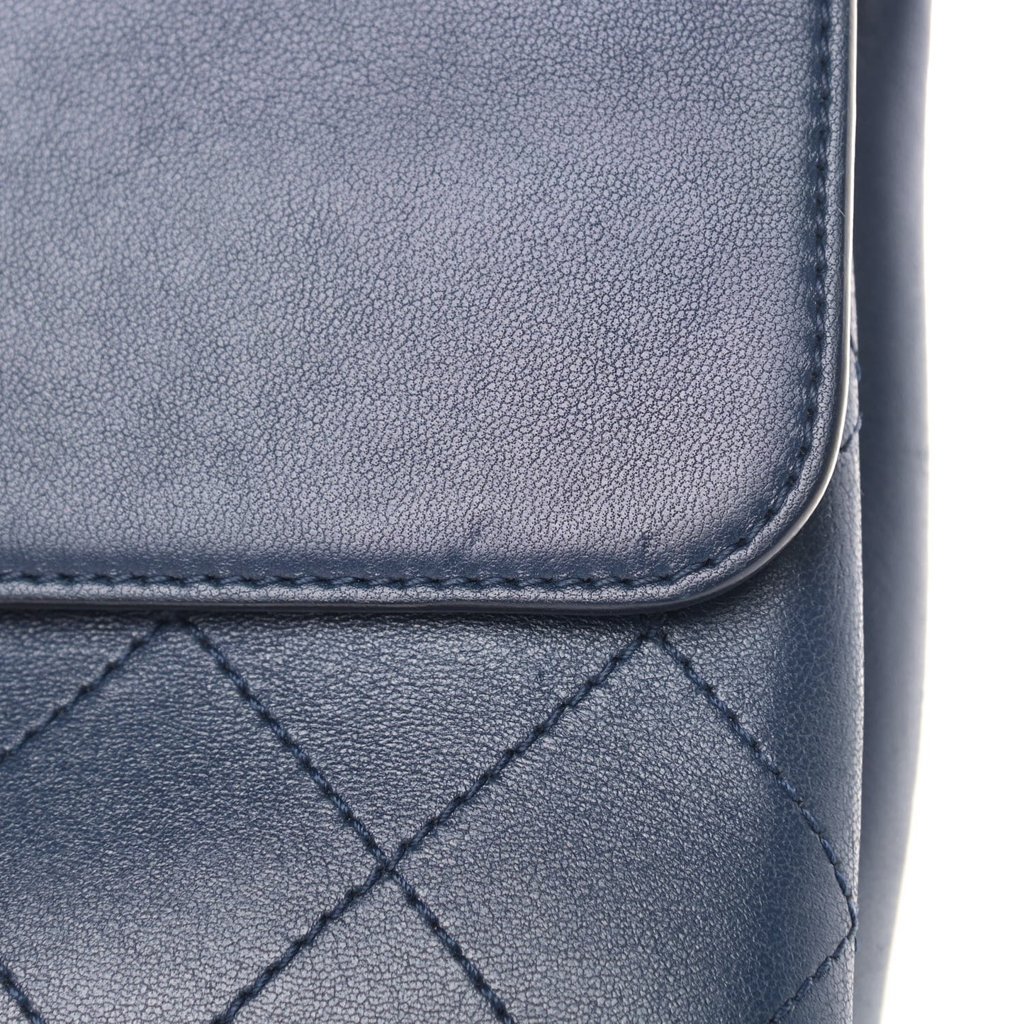 Lambskin Stitched Coco Luxe Medium Flap Blue