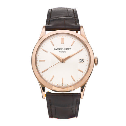 Patek Philippe 18K Rose Gold Alligator 38mm Calatrava Automatic Watch 5296R-010 1 of 5