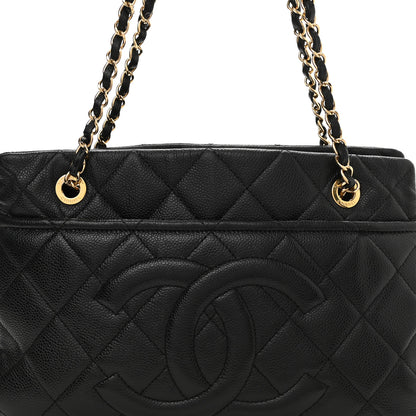 Chanel Caviar Quilted CC Timeless Soft Tote Black 8 of 11