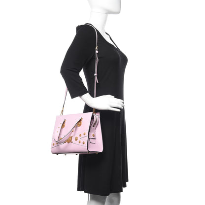 Versace Calfskin Medusa Stud Tribute Tote Pink 2 of 9