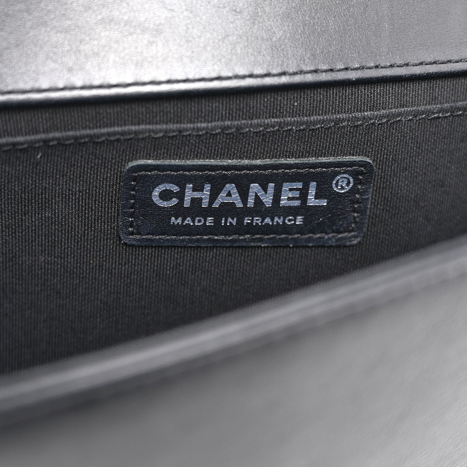 Chanel Calfskin Crystal Studded Quilted Medium Boy Flap  Black 6 of 10