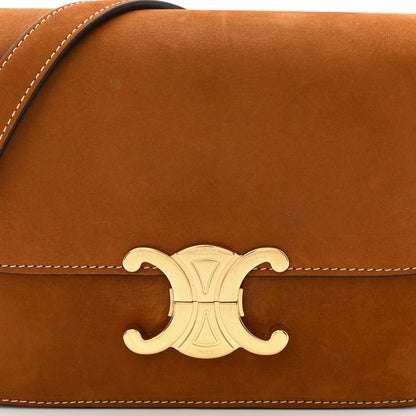 Celine Nubuck Calfskin Teen Triomphe Camel 8 of 10