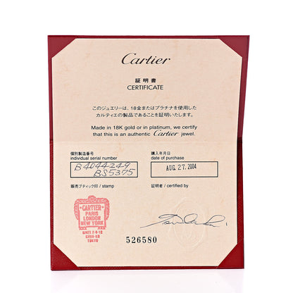 Cartier 18K White Gold Diamond 6.5mm Logo De Ring 49 4.75 4 of 5