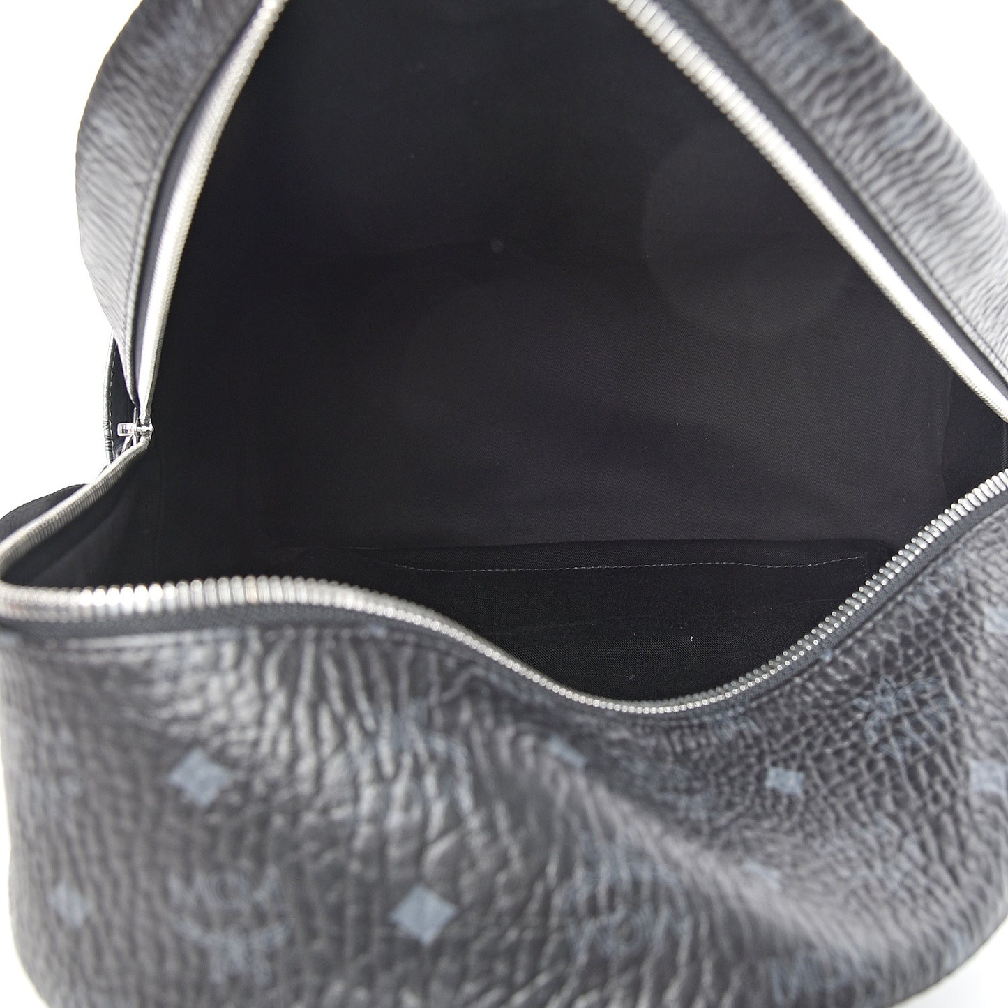 Metallic Visetos Striped Medium Stark Backpack Silver Black