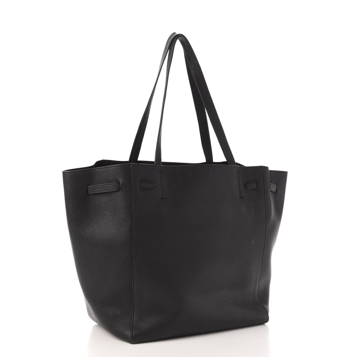 Celine Soft Grained Calfskin Small Belt Cabas Phantom Black 3 of 13