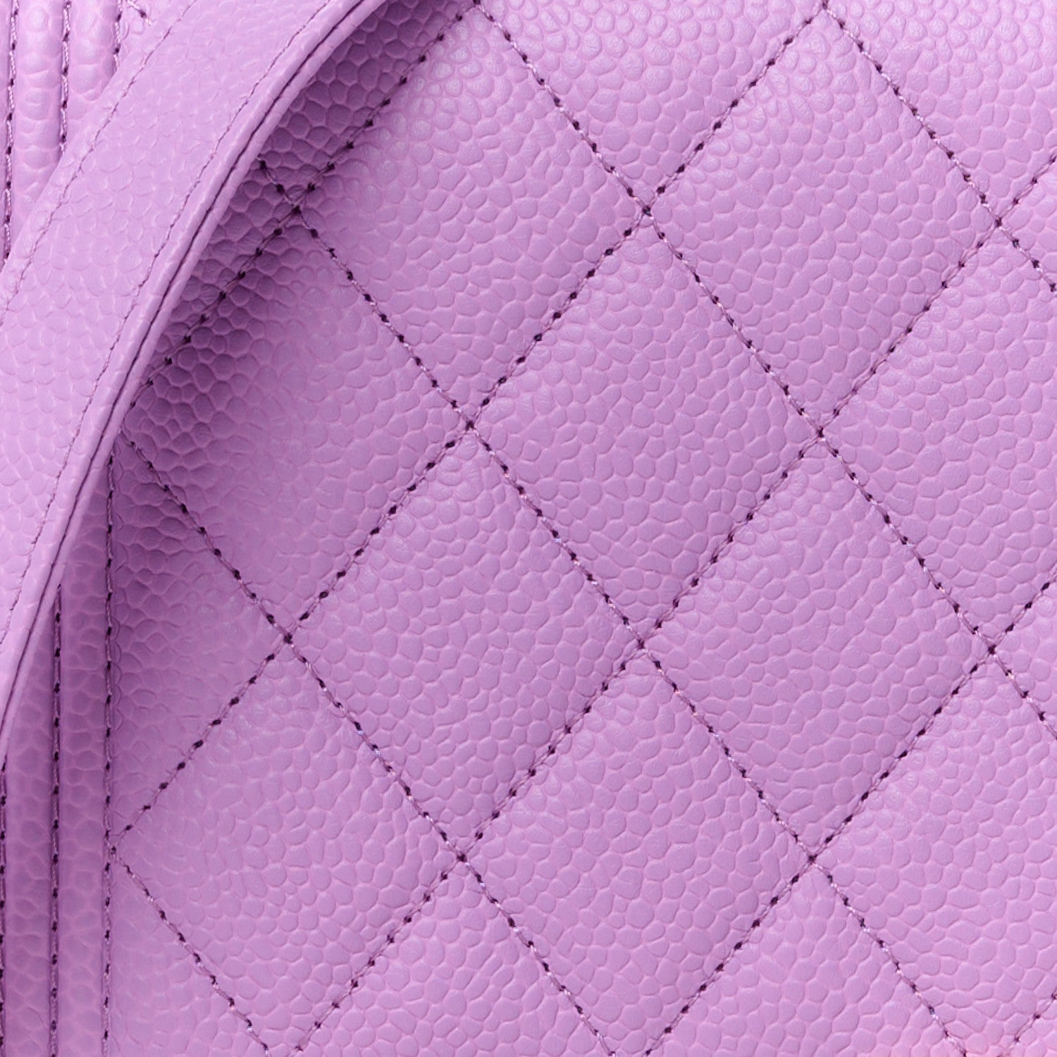 Chanel Caviar Quilted Boy Wallet On Chain WOC Purple 9 of 12