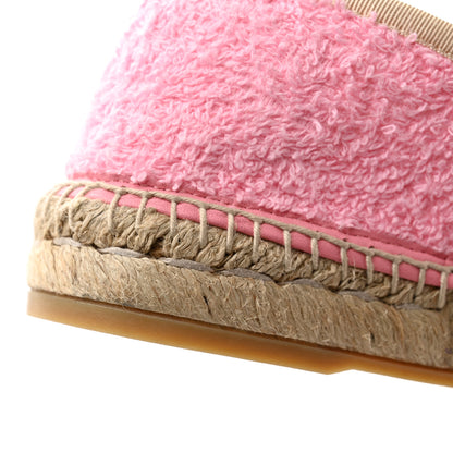Gucci Terry Cloth Interlocking G Espadrilles 37 Pink Dusty White Beige 11 of 12