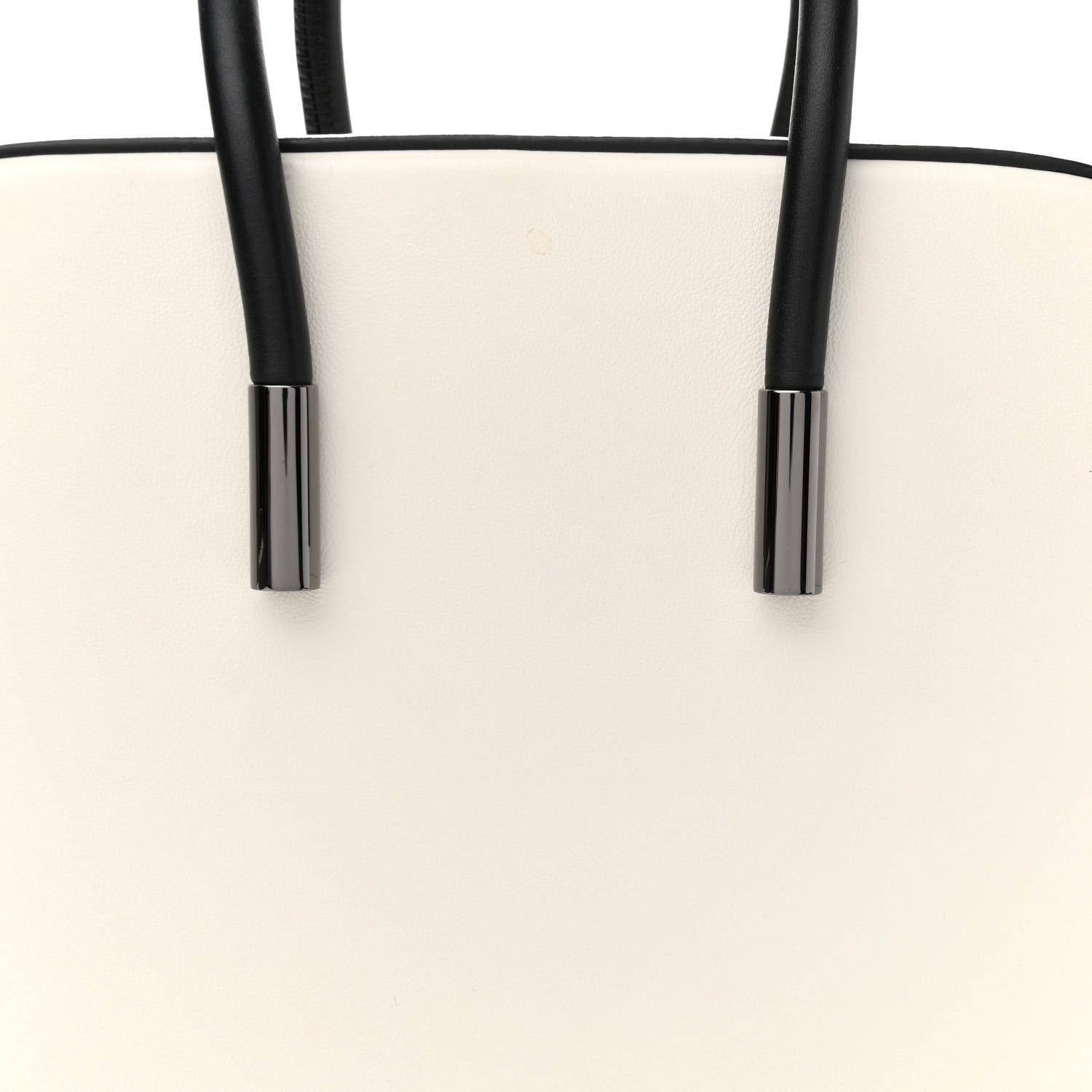 Tom Ford Calfskin Top Handle Bag White Black 14 of 19