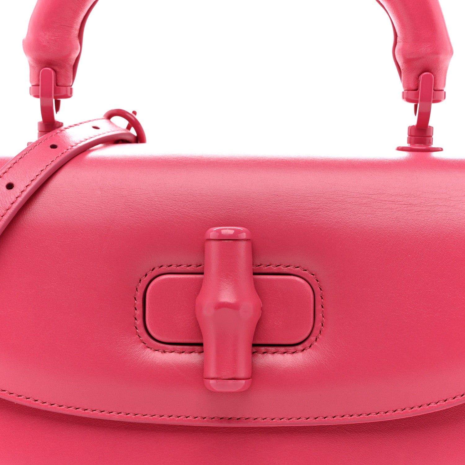 Gucci Calfskin Medium Bamboo Pink 8 of 13