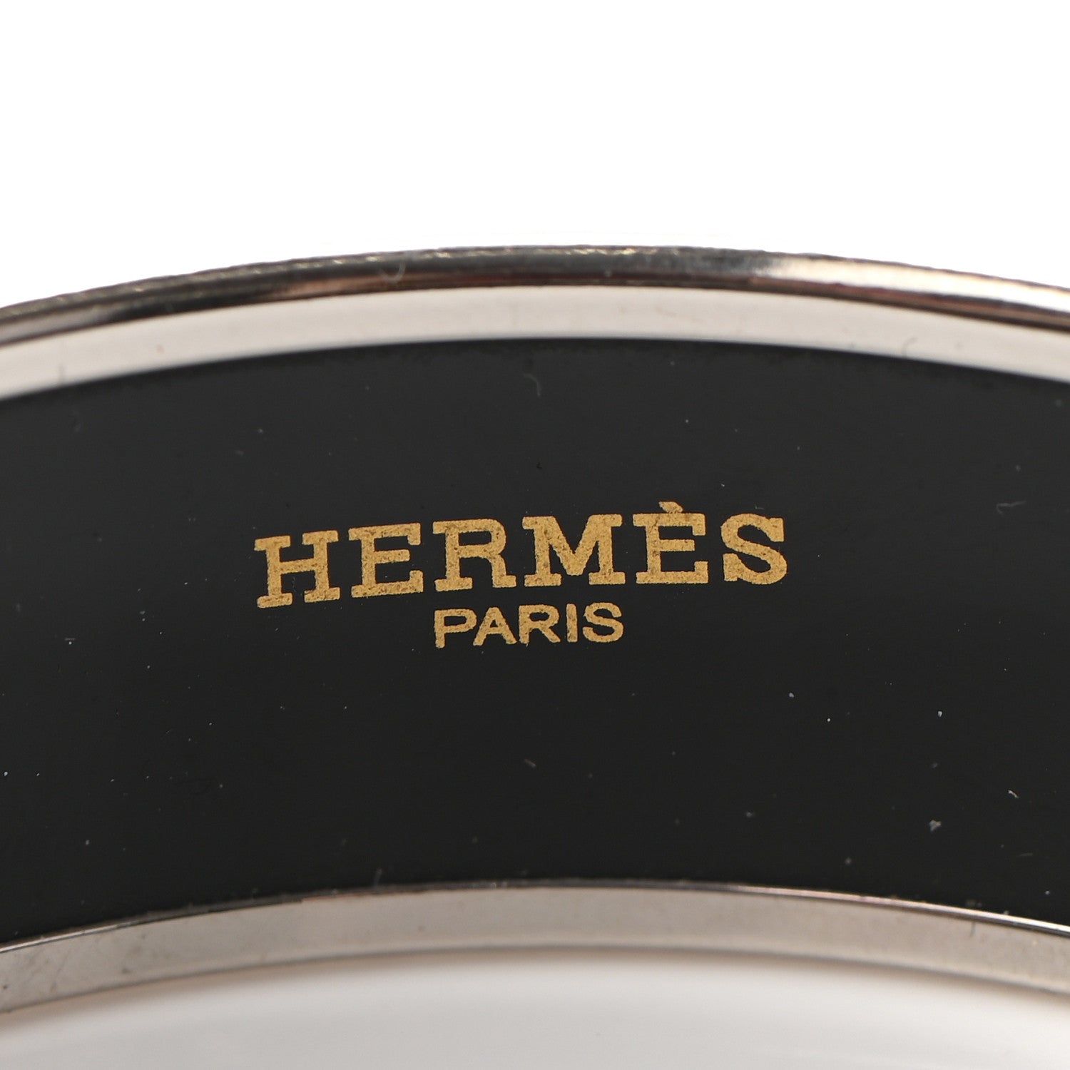 Hermes Enamel Wide Printed Capitales Bracelet 65 4 of 5