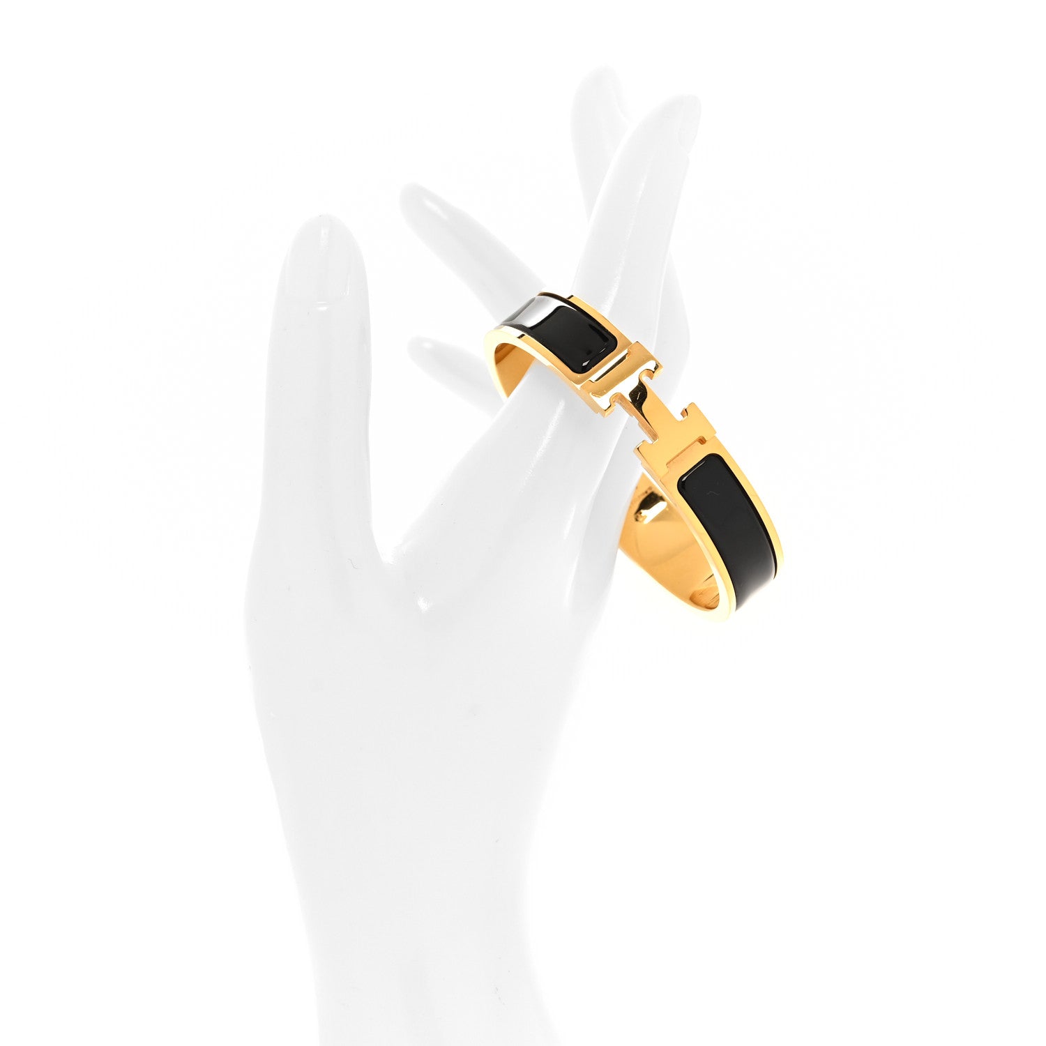 Hermes Enamel Narrow Clic Clac H Bracelet PM Black 2 of 5