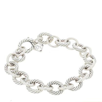 David Yurman Sterling Silver 10mm Medium Oval Link Bracelet 1 of 3