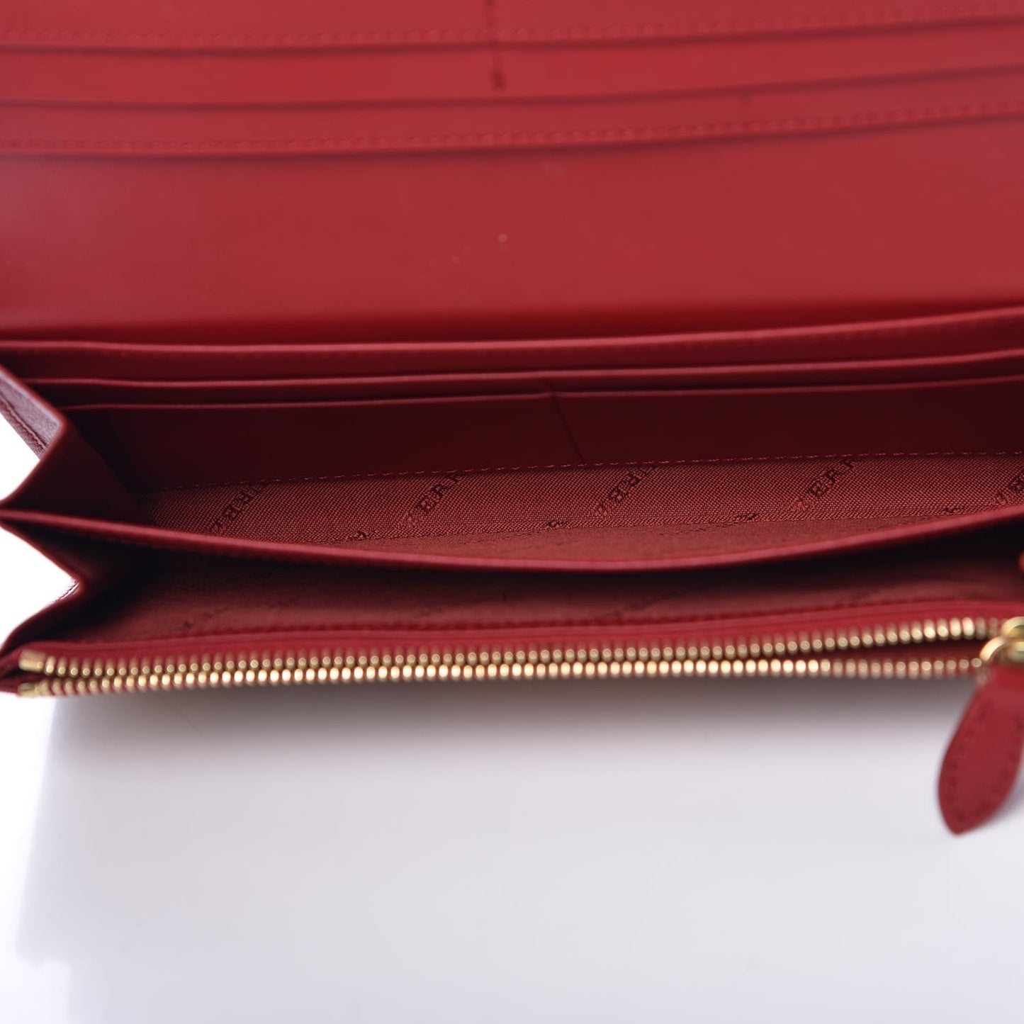Calfskin House Check Continental Wallet Red