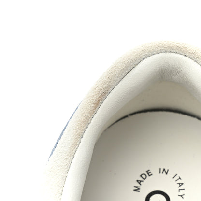 Chanel Suede Kidskin Womens CC Sneakers 35 White Blue 10 of 11