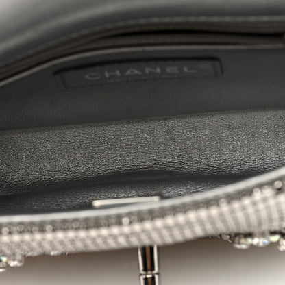 Chanel Chain Mail Crystal Quilted Mini Flap Argent 5 of 10