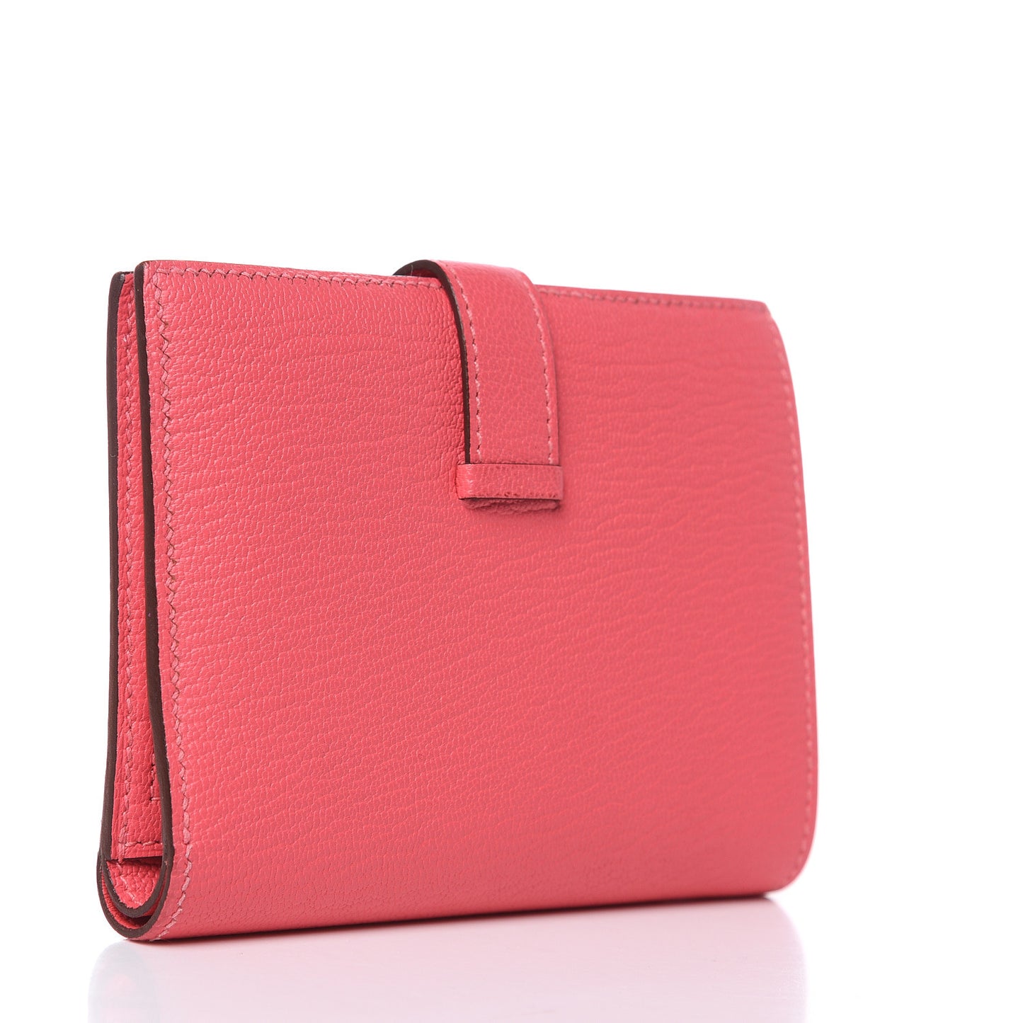 Chevre Mysore Bearn Compact Wallet Rose Lipstick