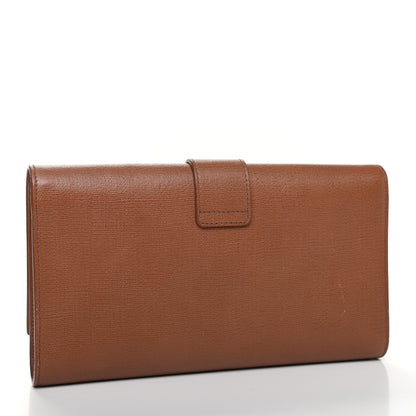 Saint Laurent Textured Calfskin Y Ligne Clutch Brown 3 of 7