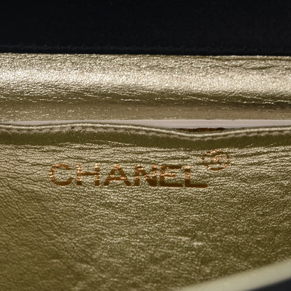Chanel Satin Diagonal Quilted Mini Square Flap Black 6 of 8