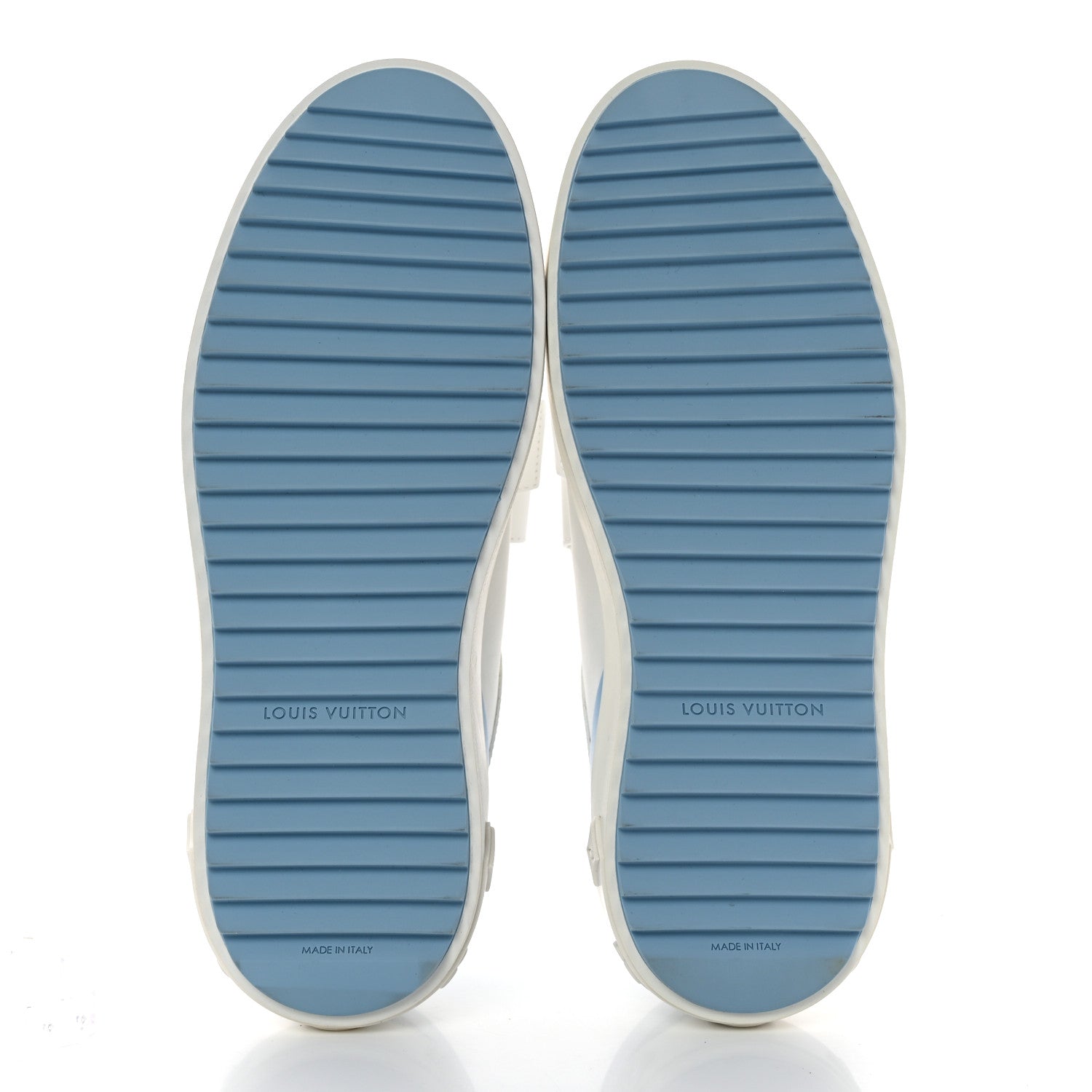 Louis Vuitton Calfskin Time Out Bow Sneakers 37.5 Blue 6 of 11