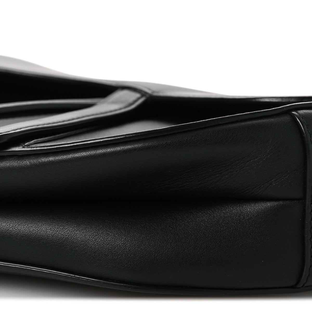 Ultra Matte Calfskin Saddle Bag Black