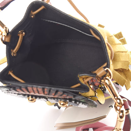Burberry Suede Calfskin Watersnake The Owl Crossbody Bag Pale Apricot 5 of 9