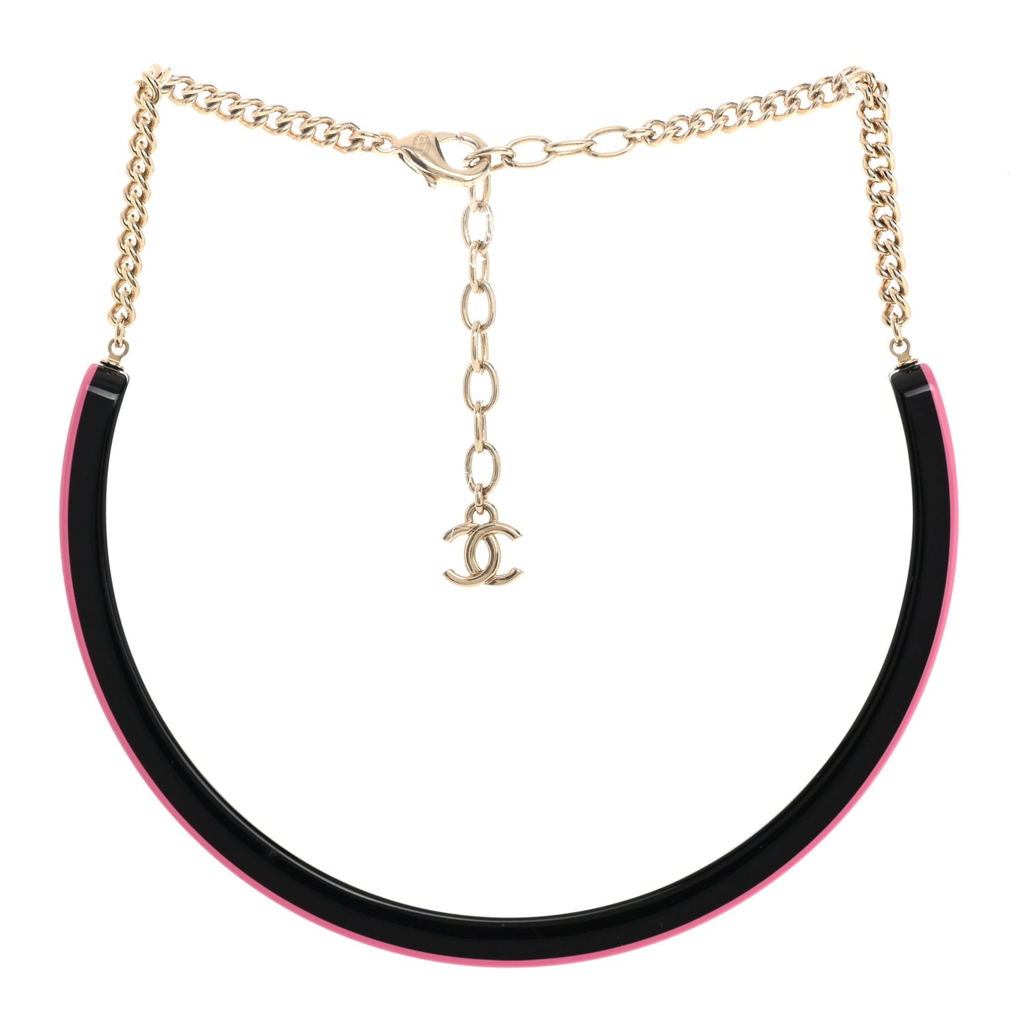 Resin Logo Choker Pink Black