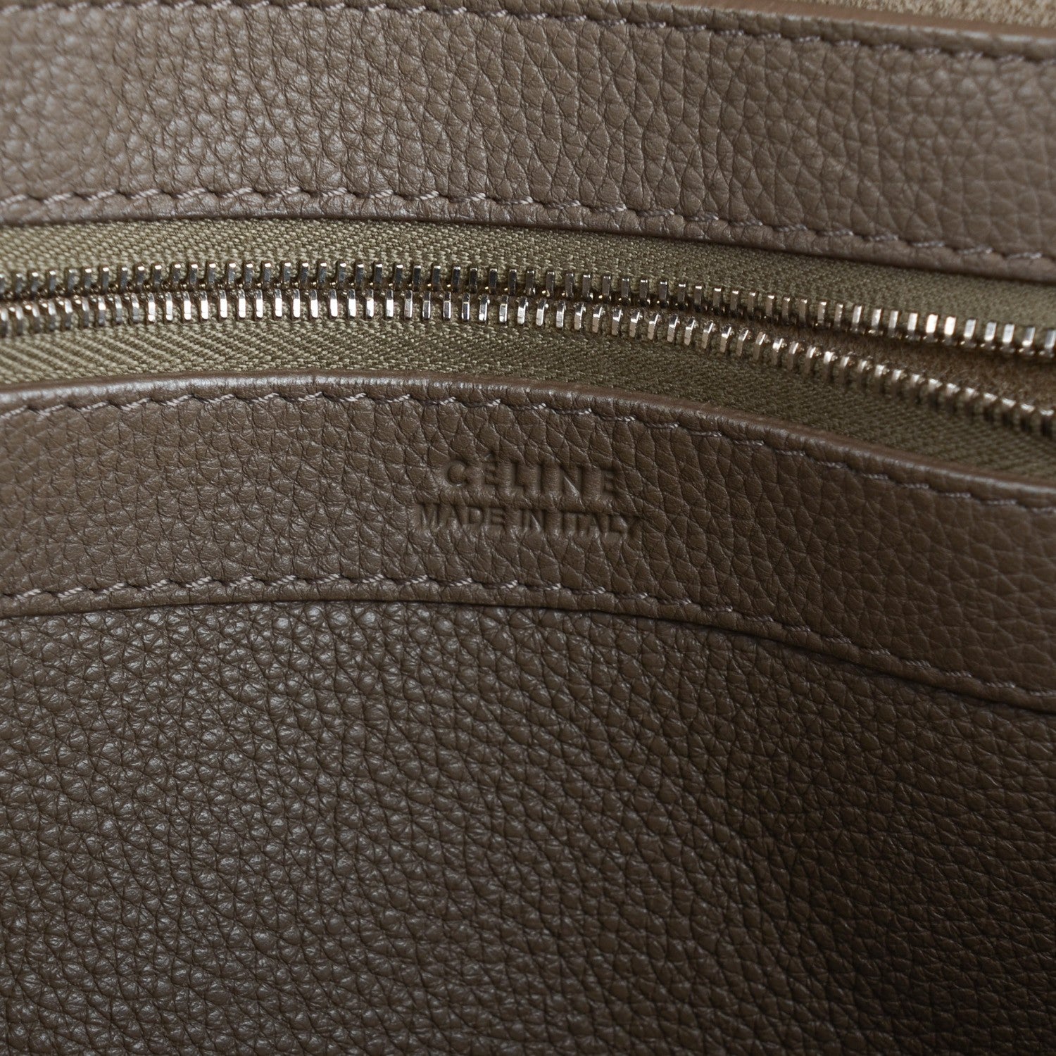 Celine Soft Grained Calfskin Medium Phantom Luggage Cabas Taupe 9 of 9