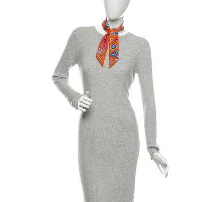 Hermes Silk Harnais Des Presidents Twilly Orange Violet Rose 2 of 5