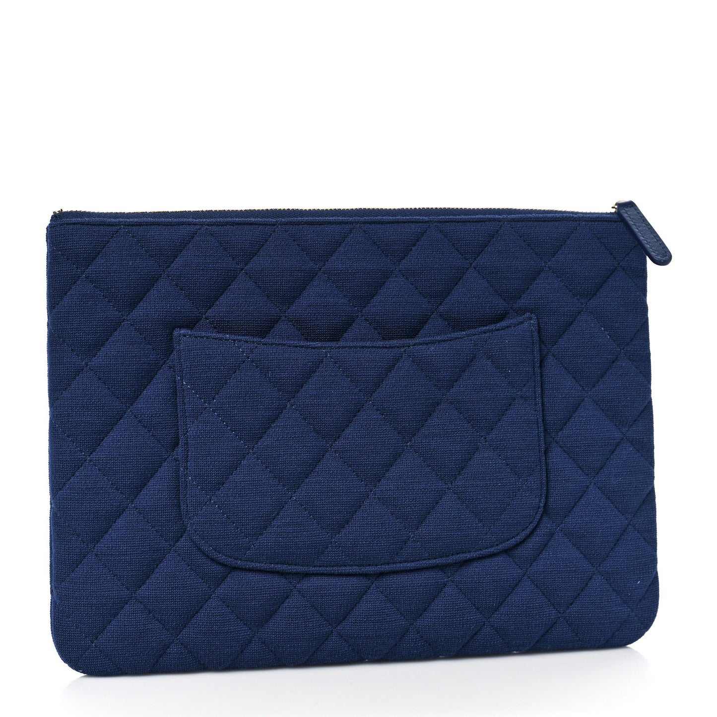 Jersey Quilted Medium Cosmetic Case Blue