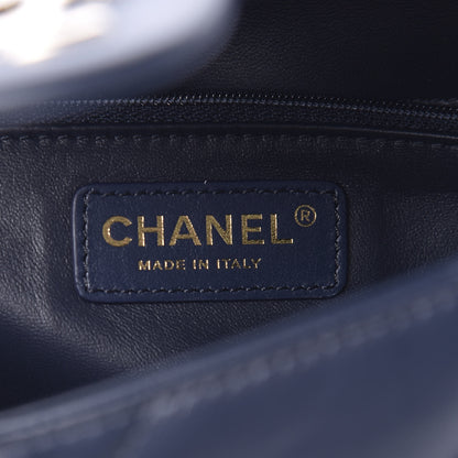 Chanel Lambskin Quilted Easy Carry Flap Navy 6 of 11